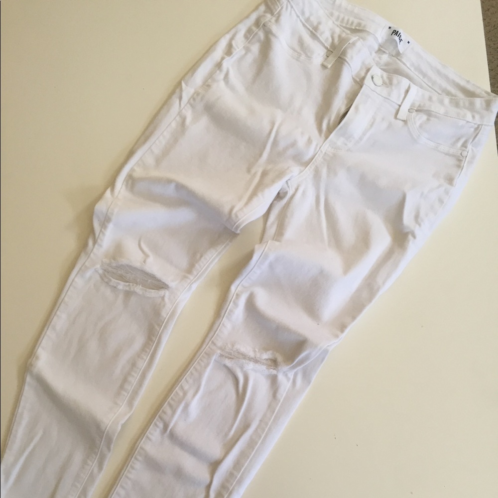 Paige Denim White Destructed Jeans